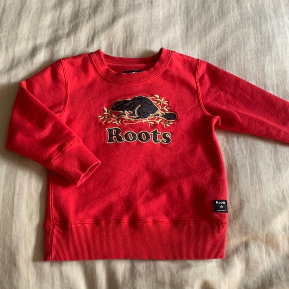 Roots kids 3T Red crew neck sweatshirt - Picture 1 of 4